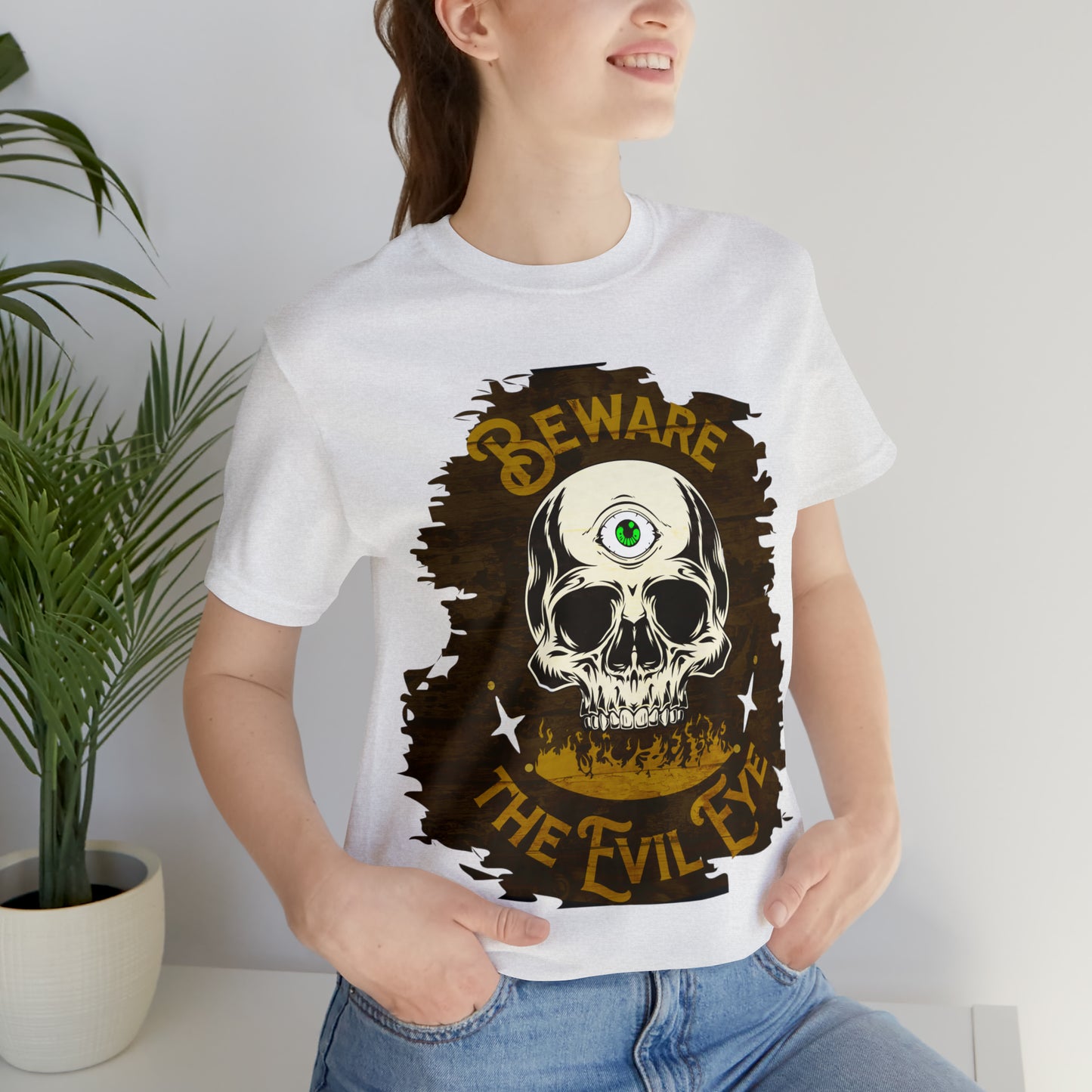 Green Evil Eye Halloween Shirt, Halloween shirt, Skull Shirt