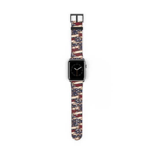 Distressed American Flag Apple Watch Band
