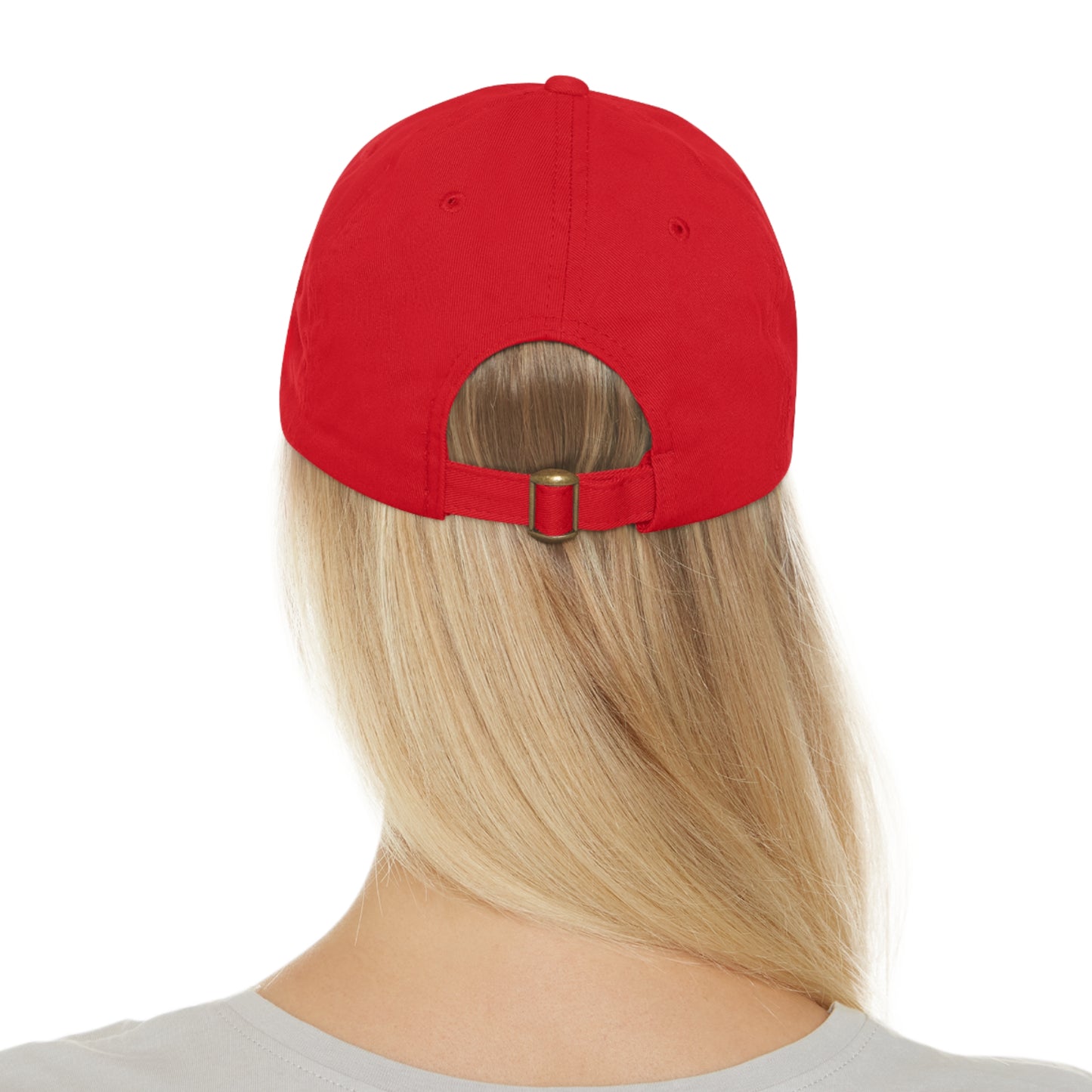 Copy of Unisex Hat with Leather Patch (Round), Black River Search & Rescue Logo, Pink patch