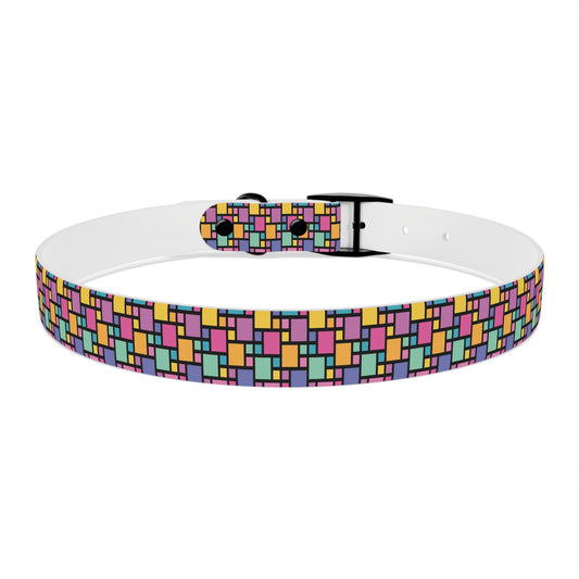 Retro Multicolor Plaid Dog Collar