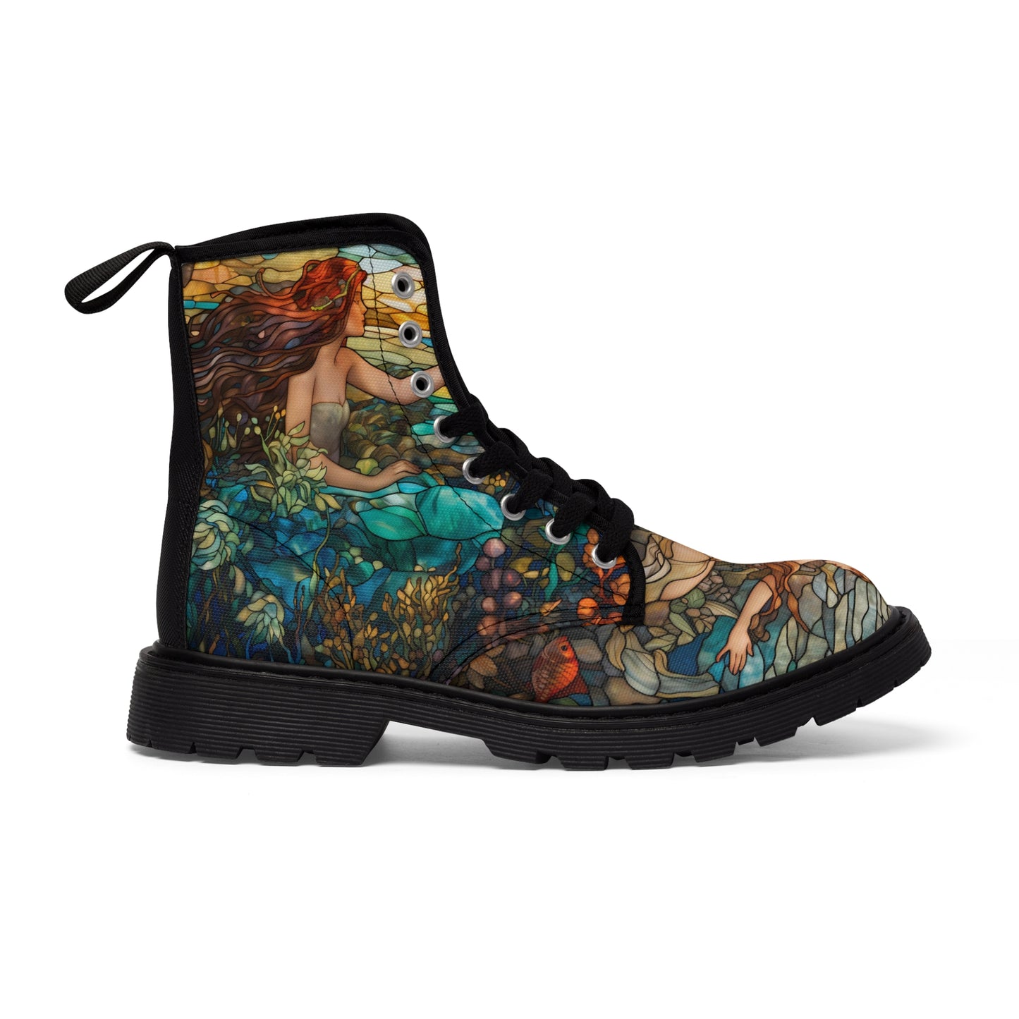 Women's Canvas Boots, Mermaid