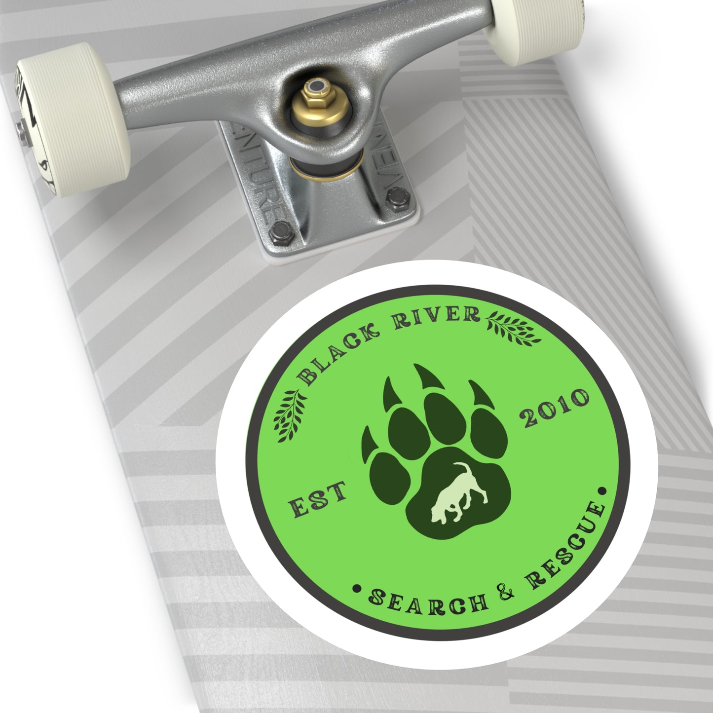 BRSAR Logo Round Stickers, Indoor\Outdoor, Multiple sizes, Green