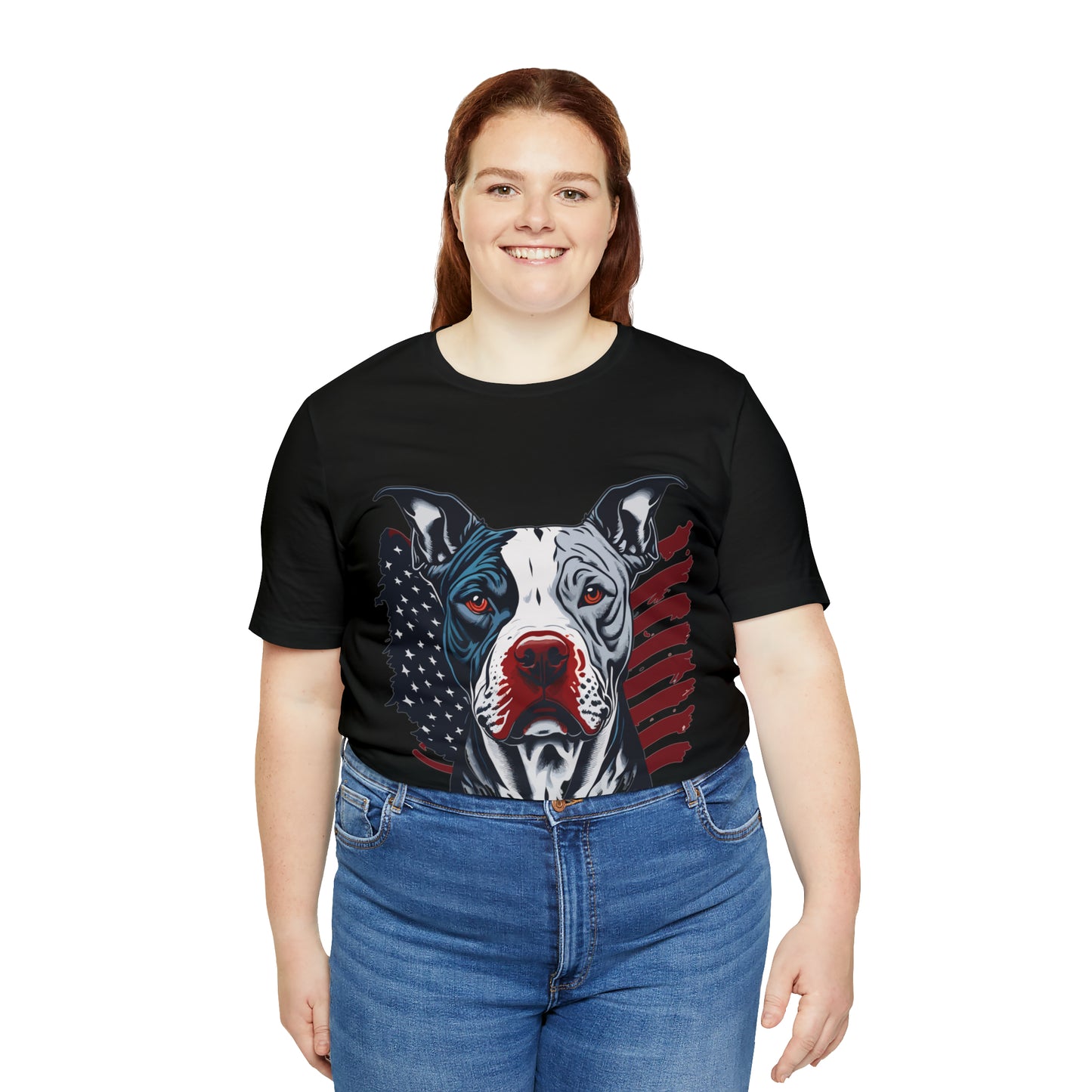 Pit bull 4th of July Unisex Jersey Short Sleeve Tee Patriotic