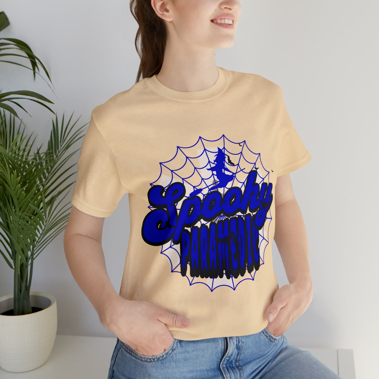 Fun Halloween Paramedic Shirt, Halloween shirt, Blue Spooky Paramedic shirt, Paramedic gift