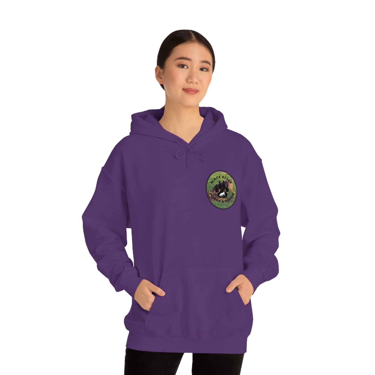 Black River Search & Rescue Logo with Lucy Unisex Heavy Blend™ Hooded Sweatshirt