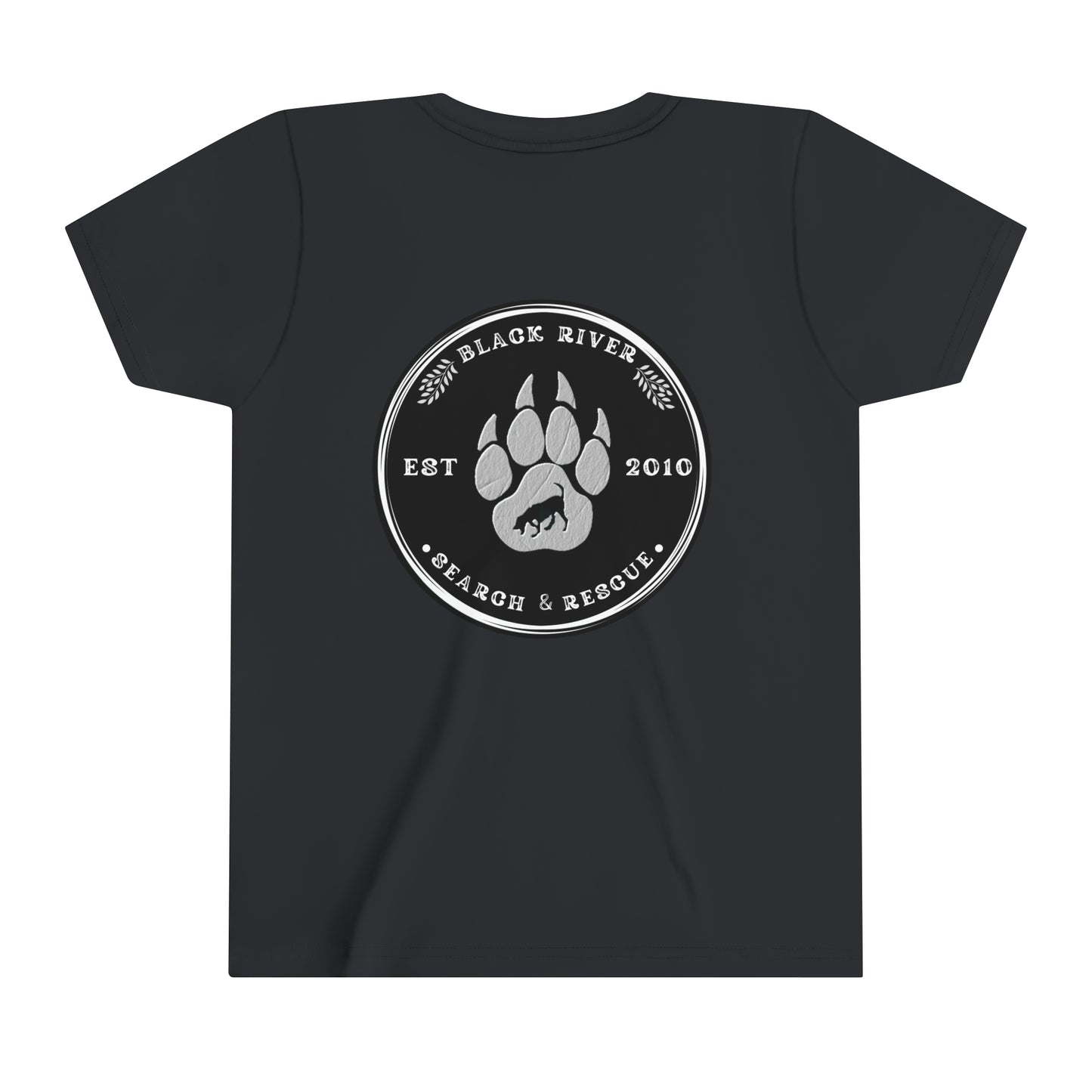 Black River Search & Rescue Black Logo Youth Short Sleeve Tee