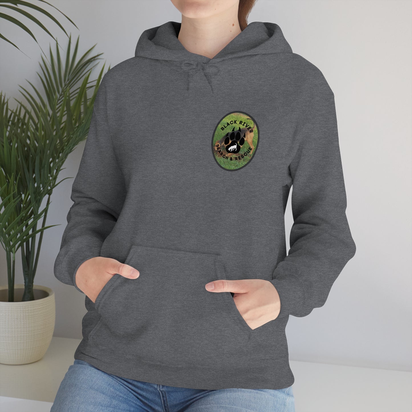 Black River Search & Rescue Logo with Lucy Unisex Heavy Blend™ Hooded Sweatshirt