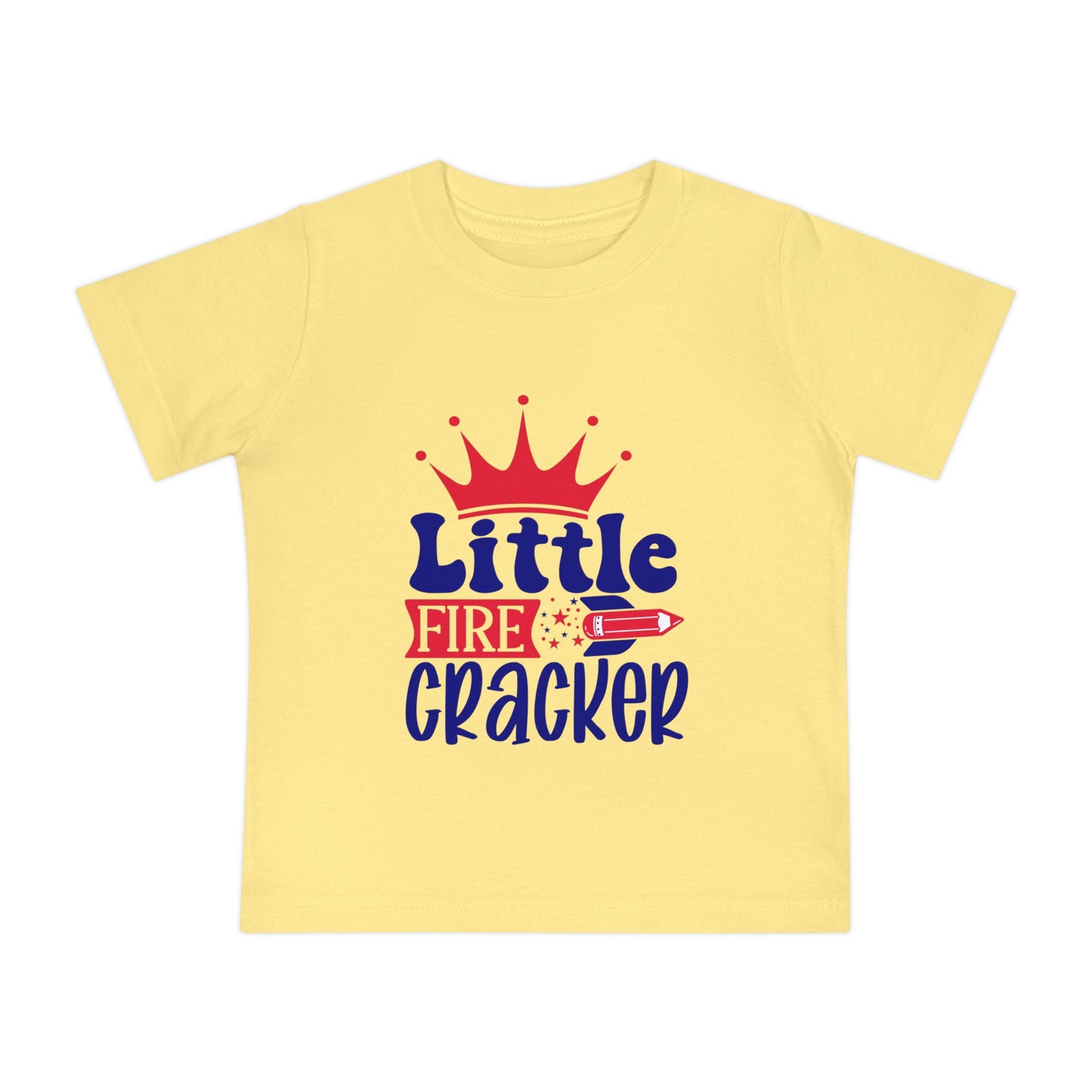 Little firecracker 4th of July Baby Short Sleeve T-Shirt Patriotic