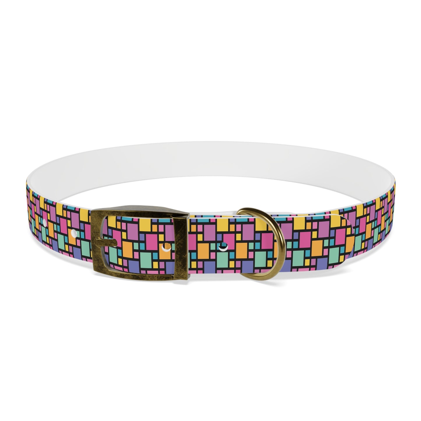 Retro Multicolor Plaid Dog Collar