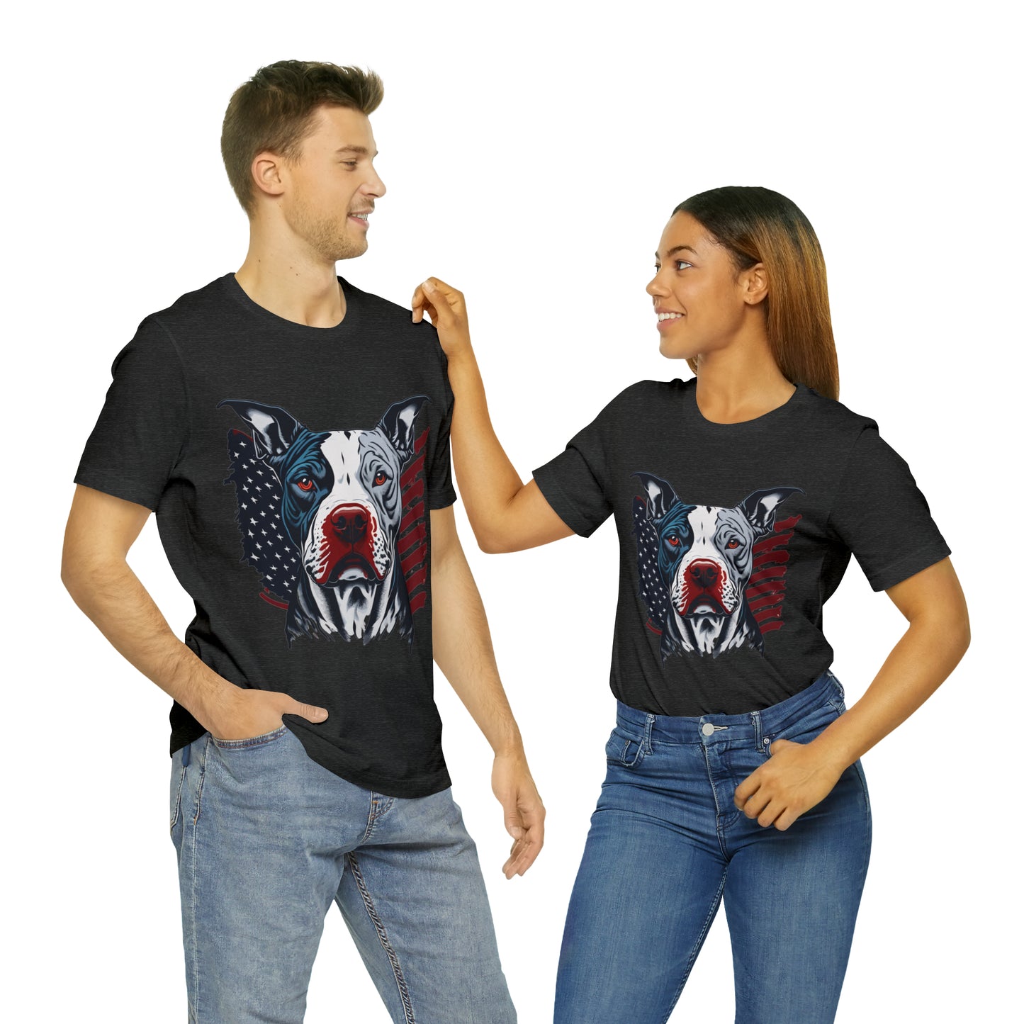 Pit bull 4th of July Unisex Jersey Short Sleeve Tee Patriotic