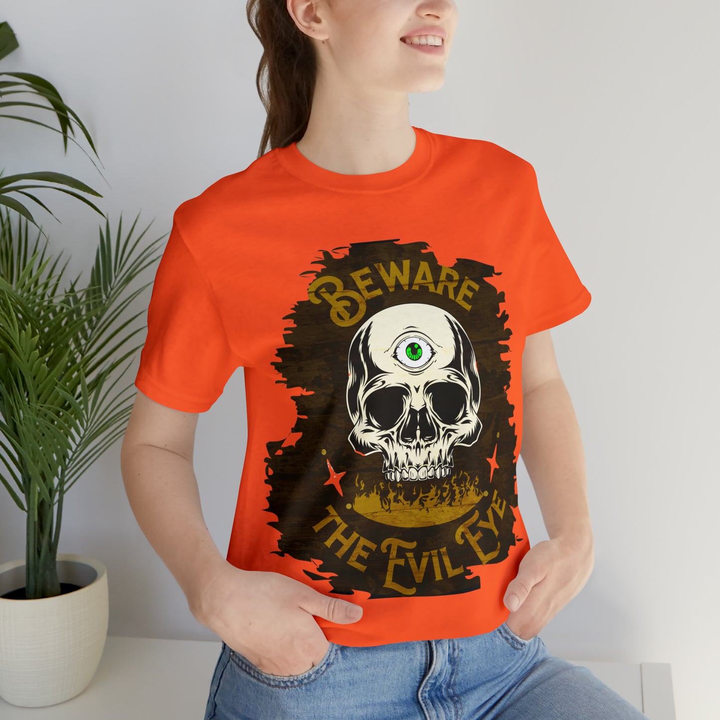 Green Evil Eye Halloween Shirt, Halloween shirt, Skull Shirt