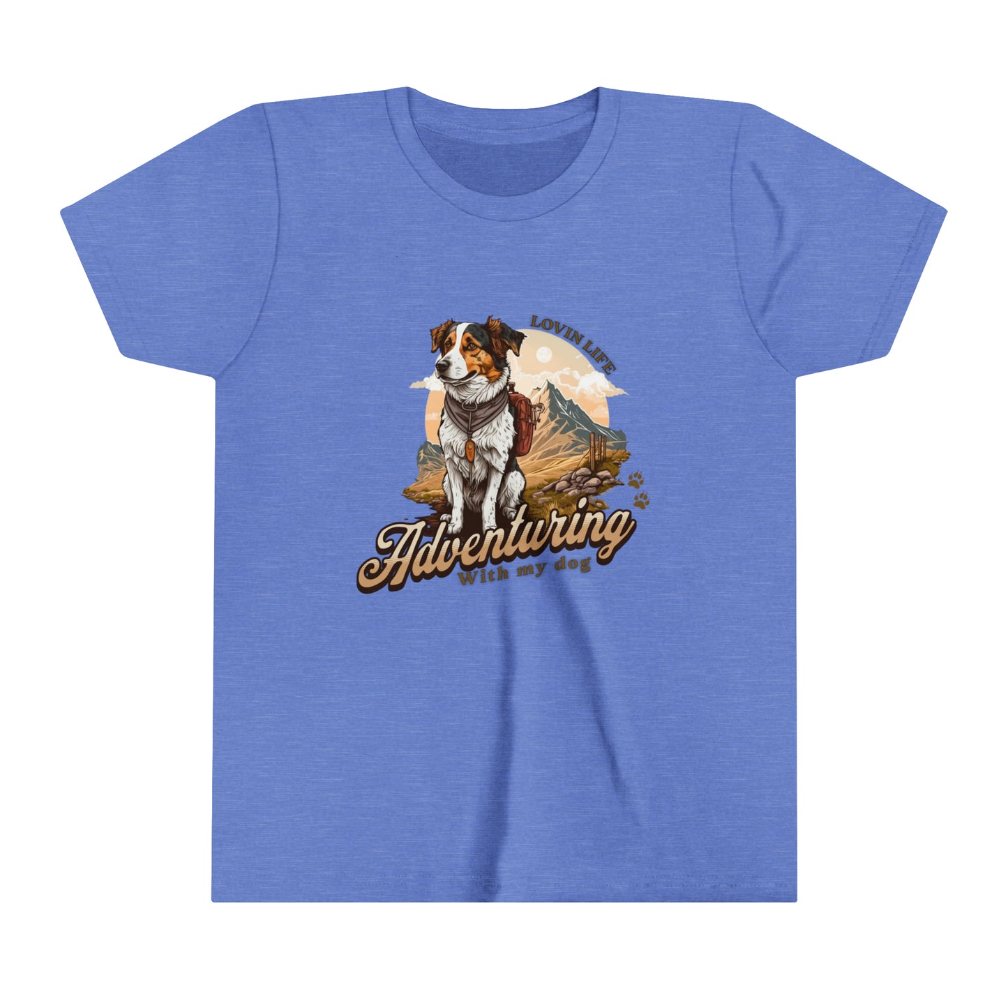 Outdoor Dog Youth Short Sleeve , Adventuring with my dog