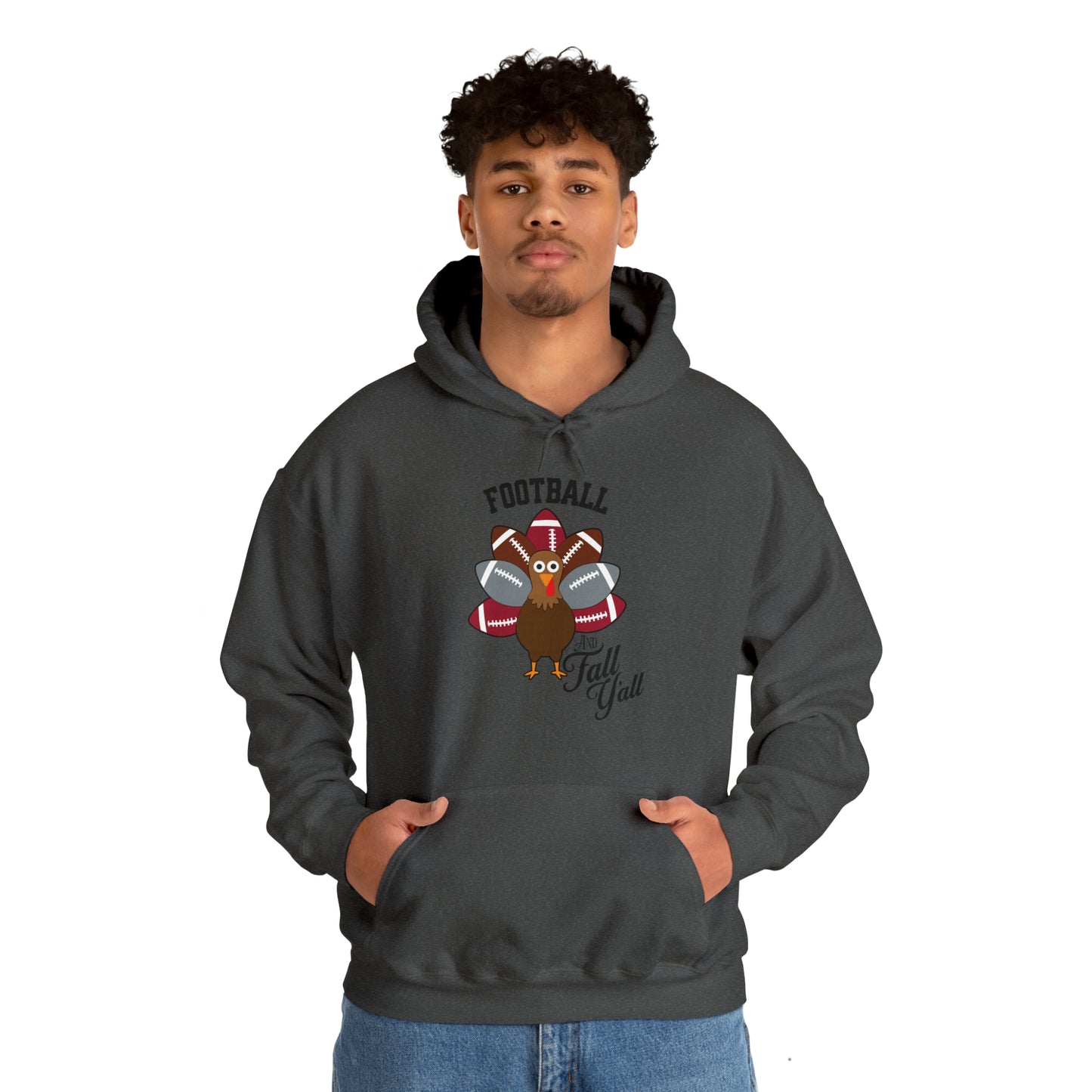 Custom Crimson and Gray Football and Fall Hooded Sweatshirt