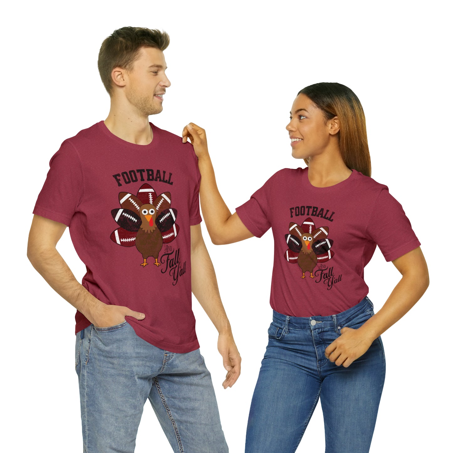 Vintage Garnet and Black Football and Fall Short Sleeve Tee, Football and turkey shirt, South Carolina