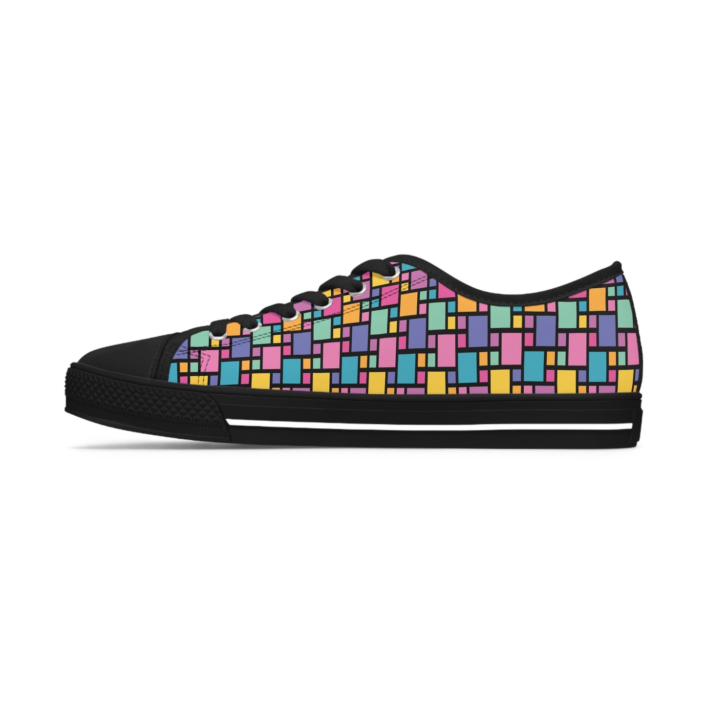 Retro Multicolor checked Women's Low Top Sneakers