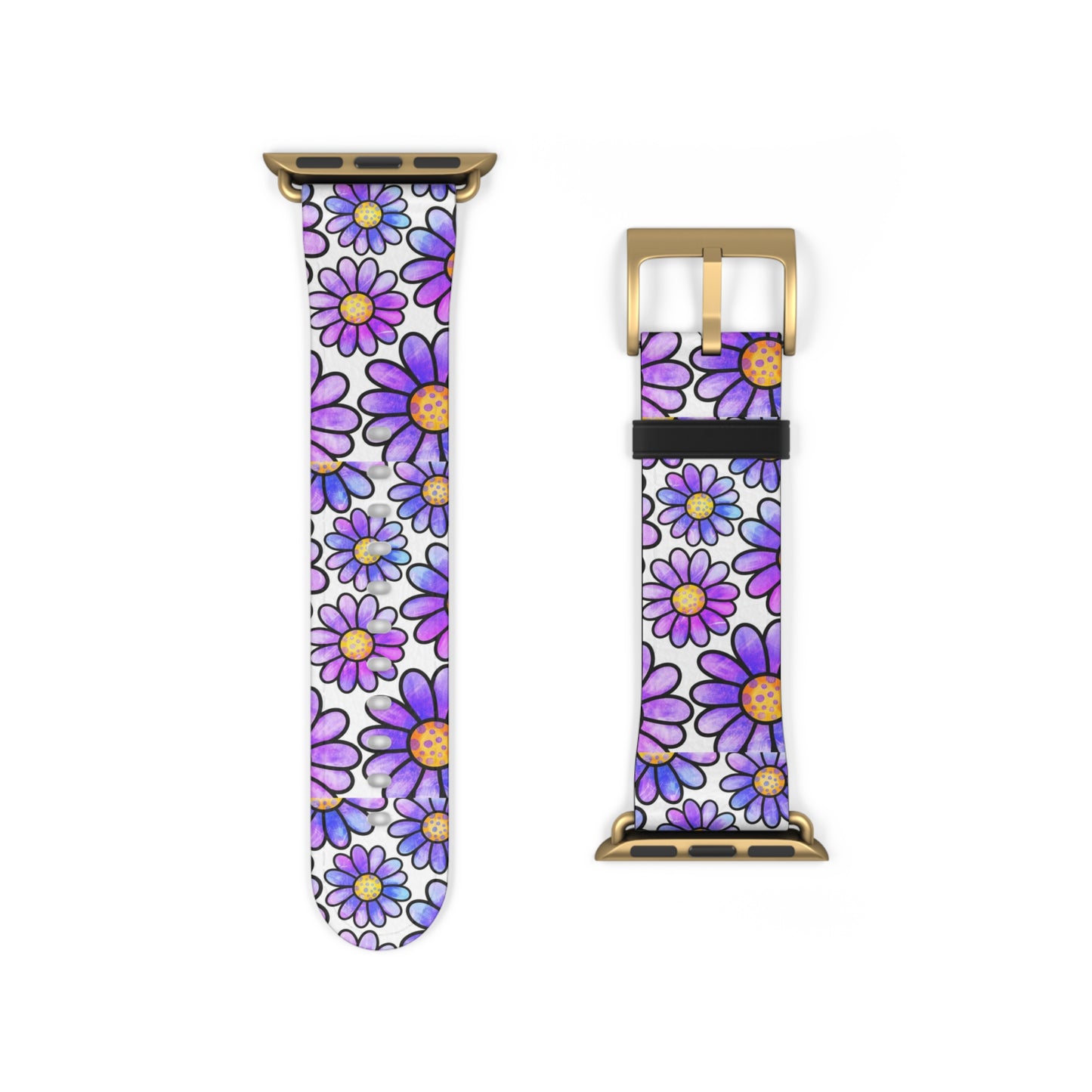 Retro Purple Flower Apple Watch Band
