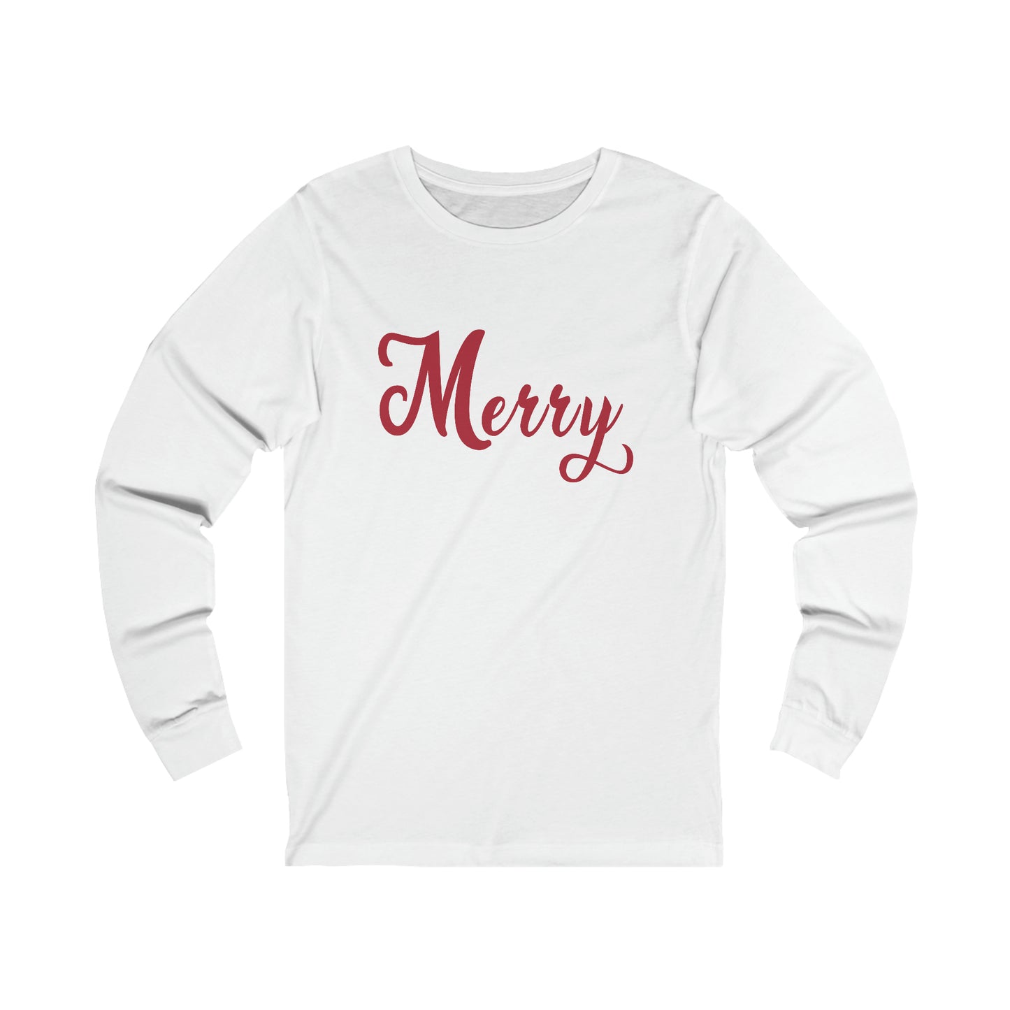 Red Merry Unisex Jersey Long Sleeve Tee