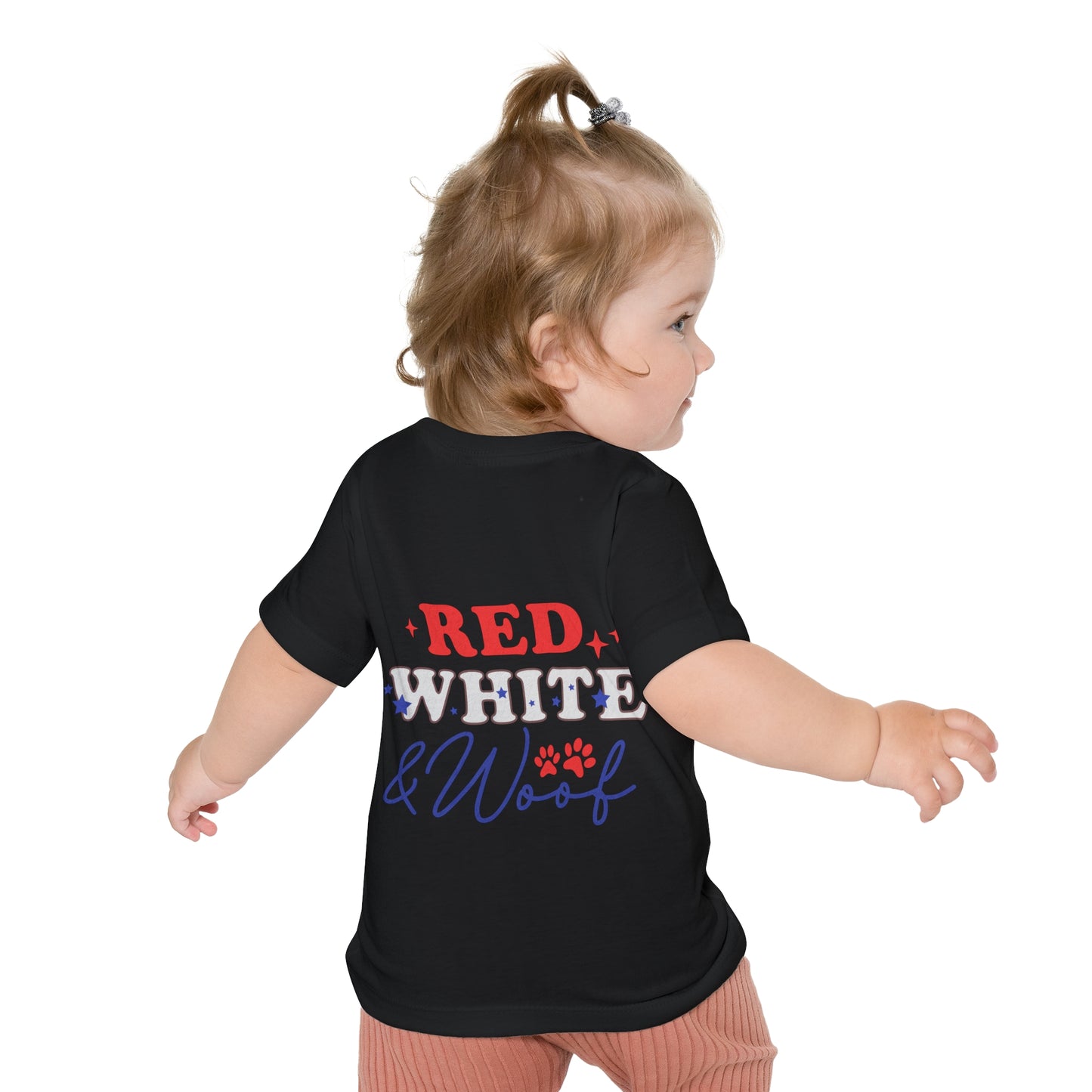 Paw Print Flag Baby Short Sleeve T-Shirt Patriotic