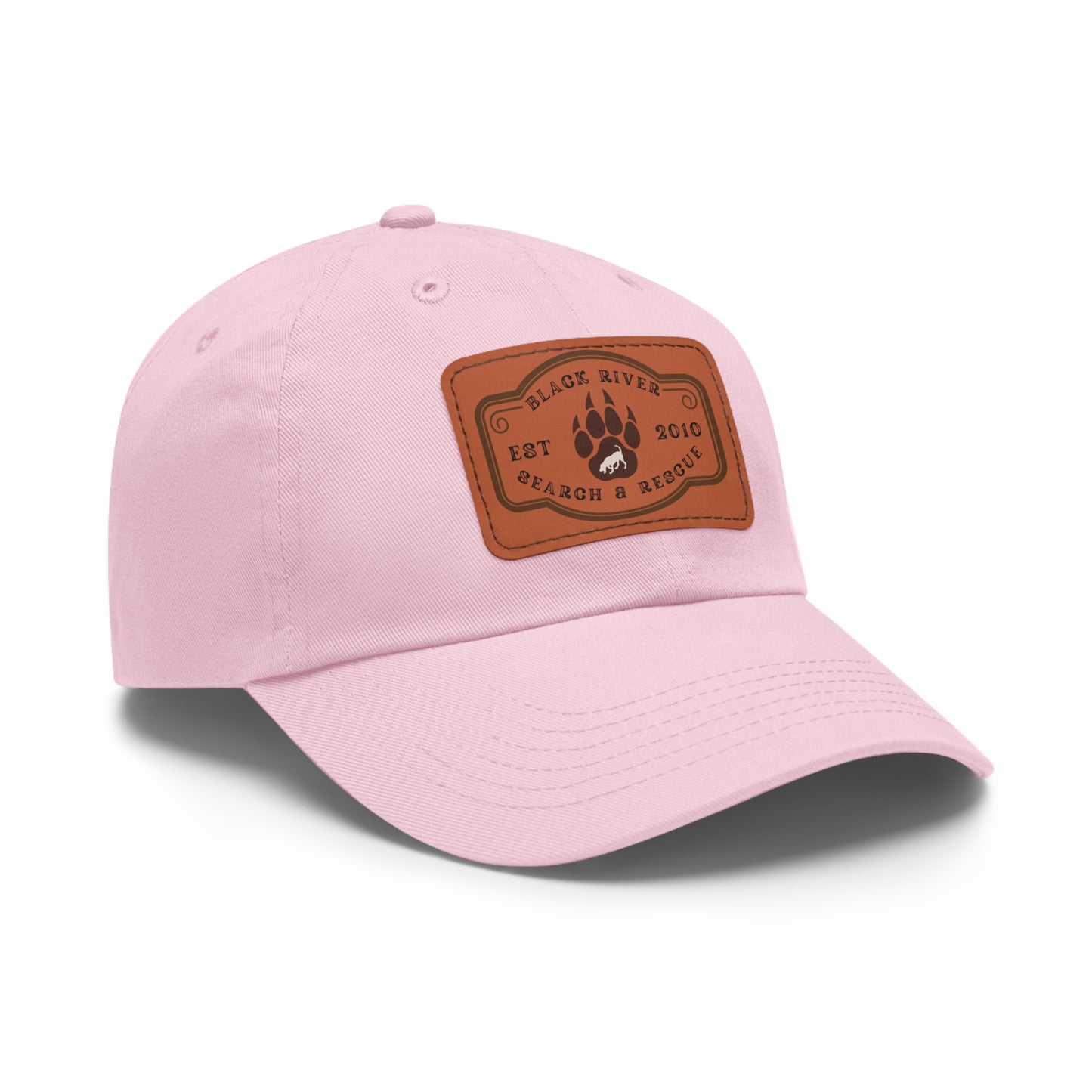 Black River Search & Rescue Logo Unisex Hat with Leather Patch (Rectangle), Multiple colors