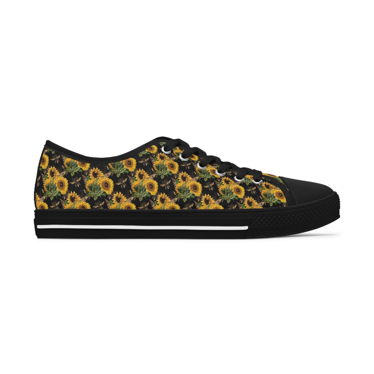 Women's Low Top Sunflower and Bee Sneakers