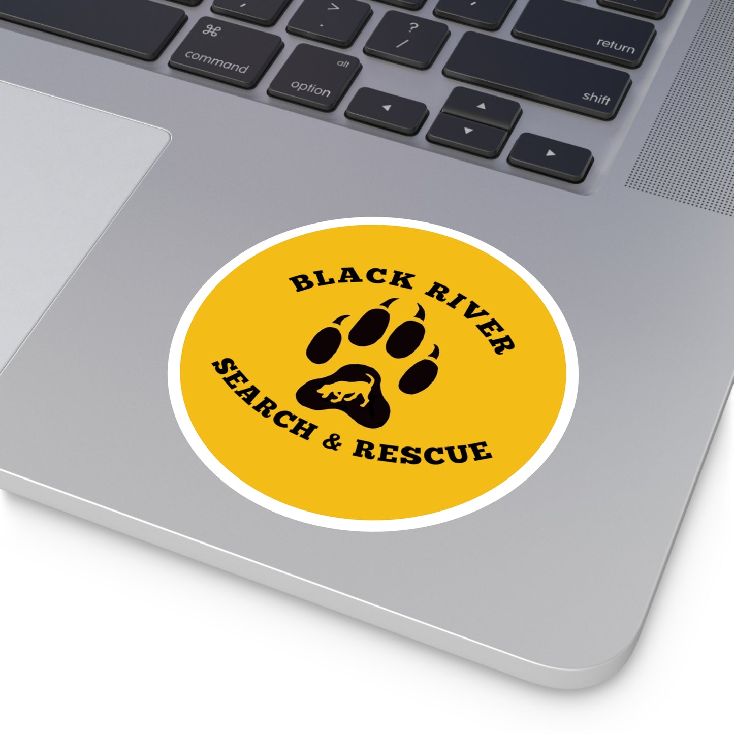 BRSAR Logo Round Stickers, Indoor\Outdoor, Multiple sizes, Yellow