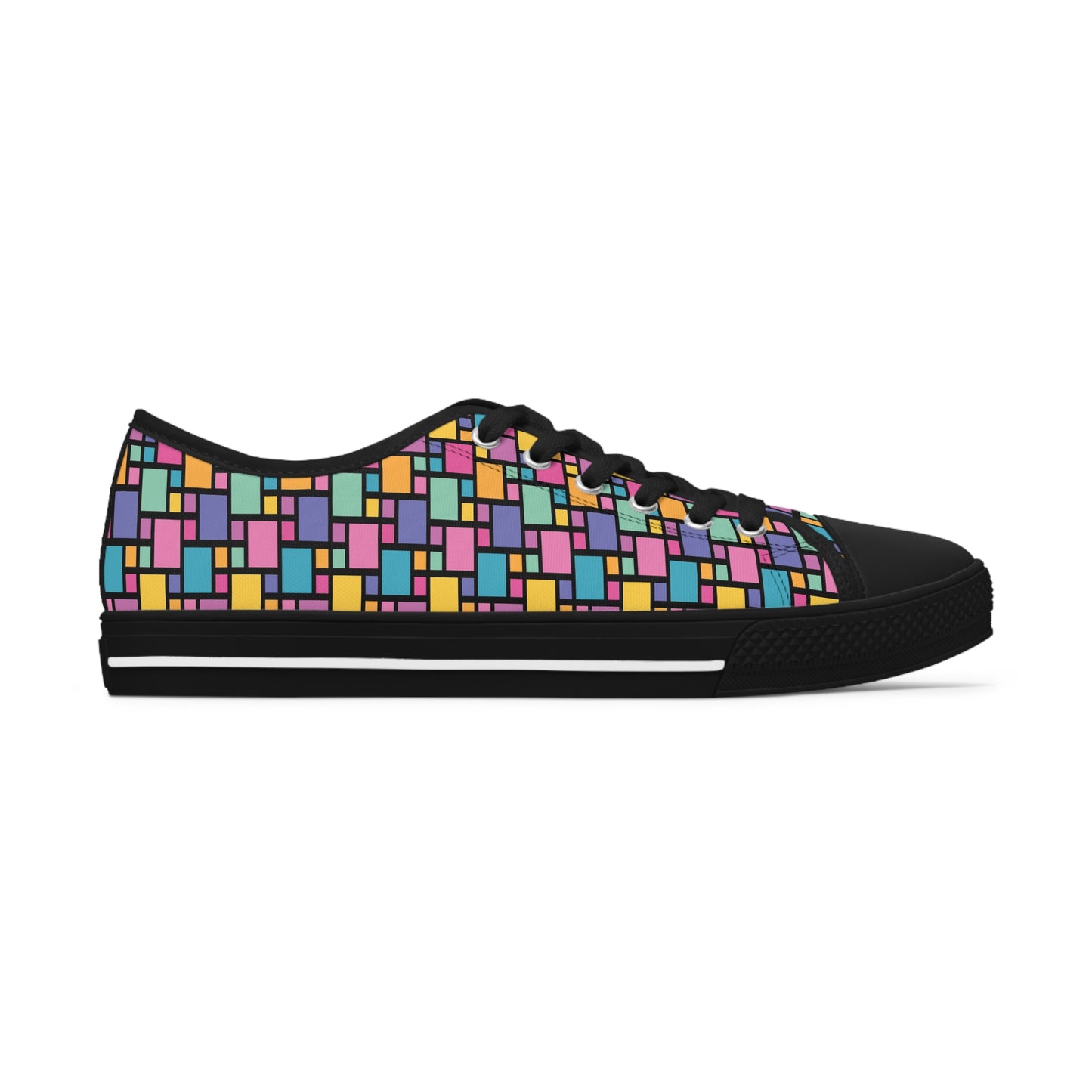 Retro Multicolor checked Women's Low Top Sneakers