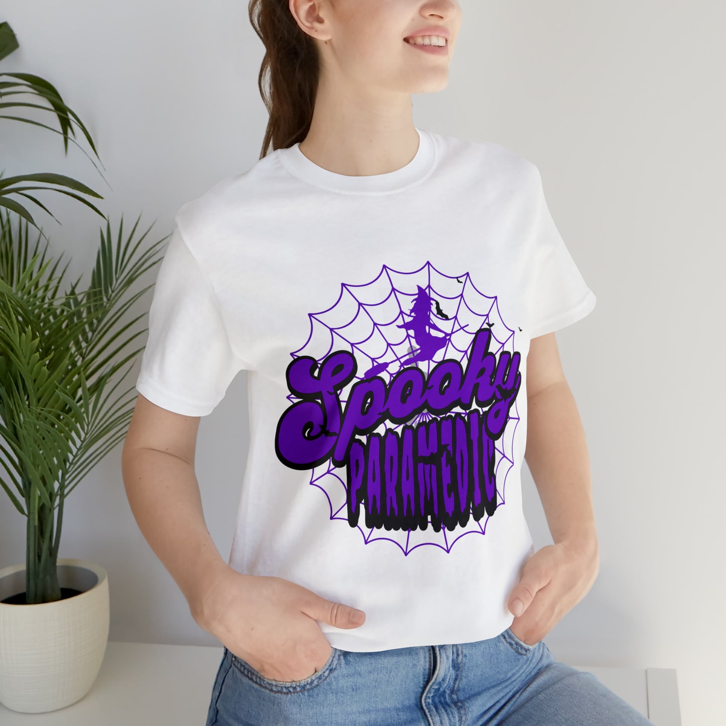 Fun Halloween Paramedic Shirt, Halloween shirt, Purple Spooky Paramedic shirt, Paramedic gift