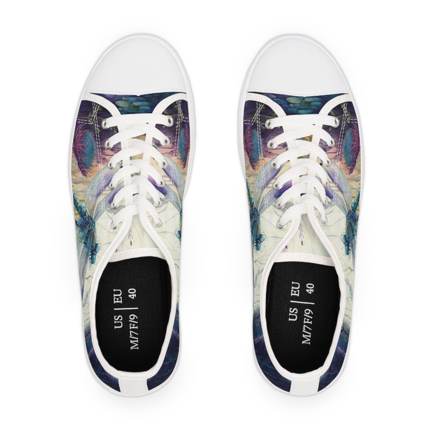 Women's Low Top Sneakers, Dragonfly