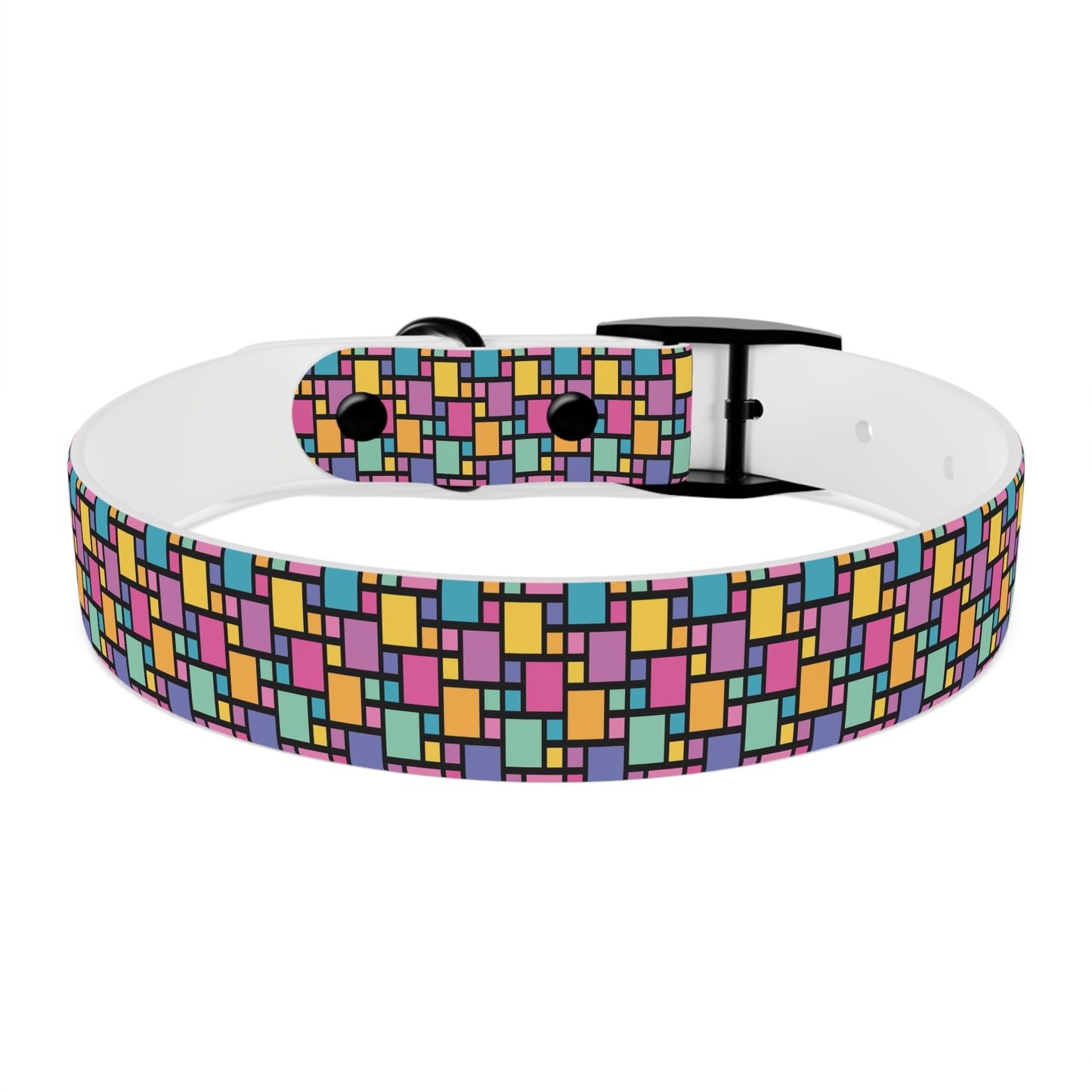 Retro Multicolor Plaid Dog Collar