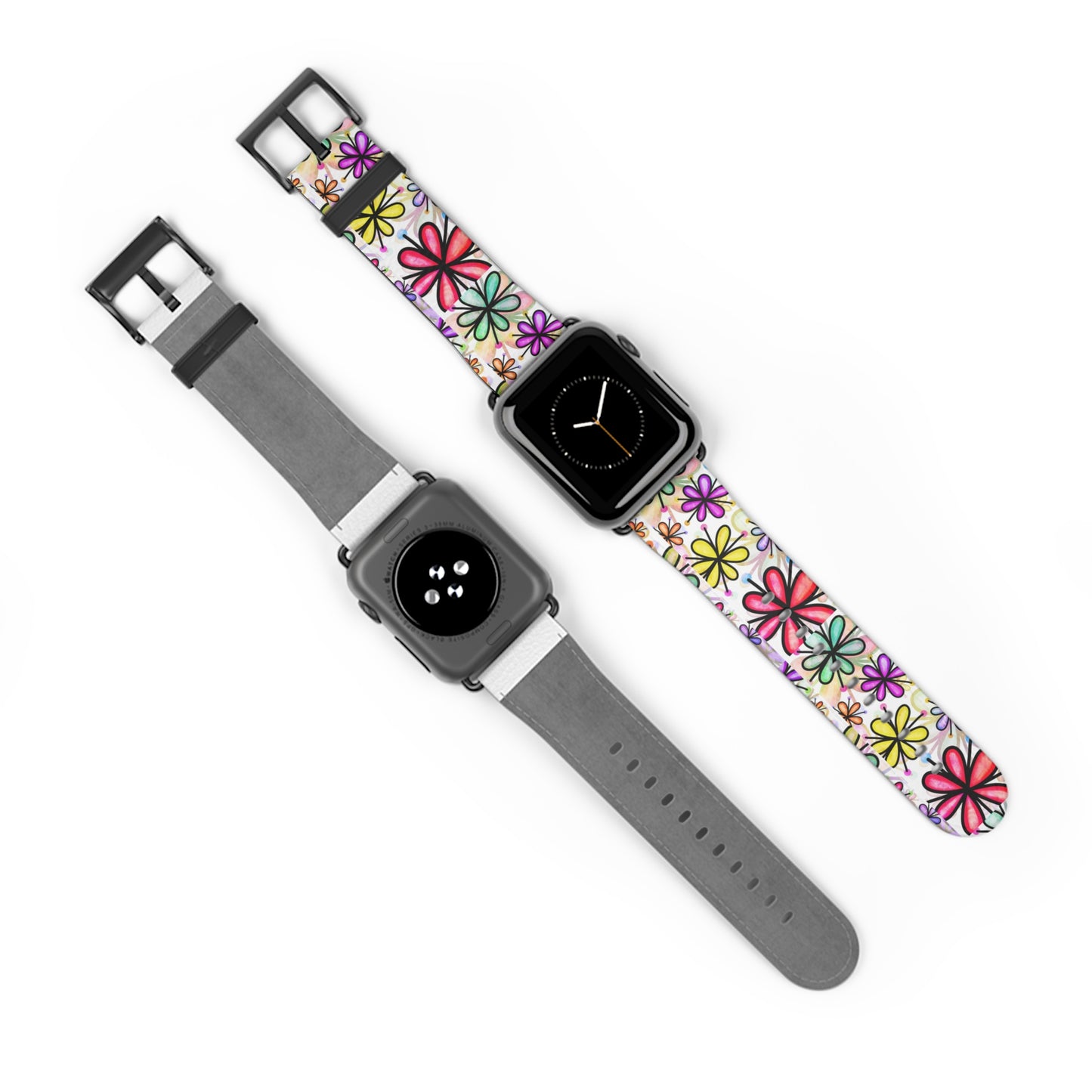 Retro flower multicolor Apple Watch Band floral