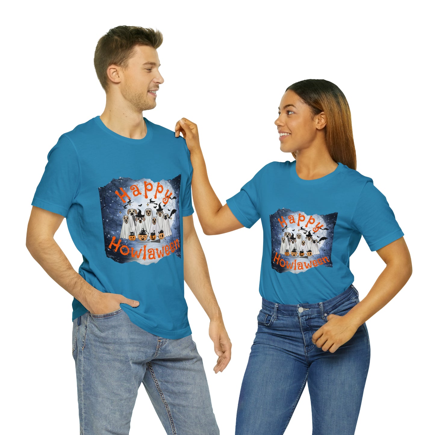 Happy Howlaween Dog Short Sleeve Tee, Halloween shirt