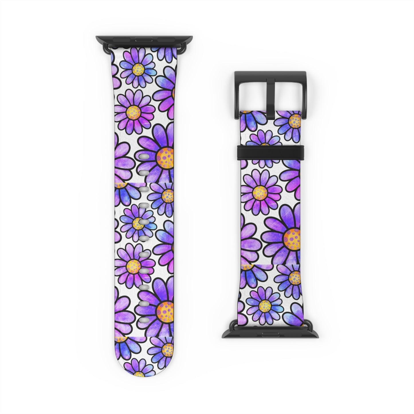 Retro Purple Flower Apple Watch Band