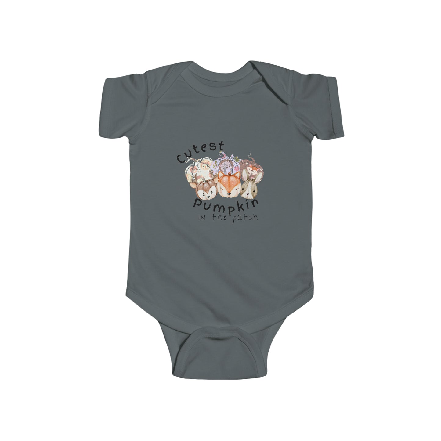 Cutest Pumpkin in the Patch Bodysuit, Cute pumpkin Onesie, Unisex Pumpkin Bodysuit, Fox, Bunny, Deer