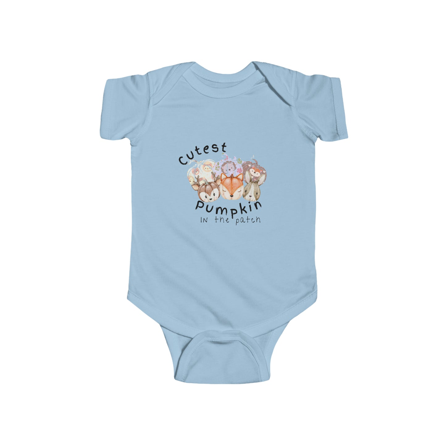 Cutest Pumpkin in the Patch Bodysuit, Cute pumpkin Onesie, Unisex Pumpkin Bodysuit, Fox, Bunny, Deer