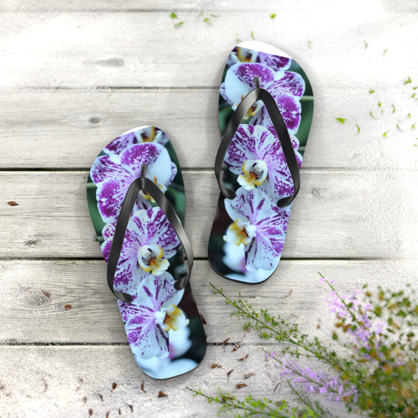 Flip Flops, Orchids, Purple, Flowers