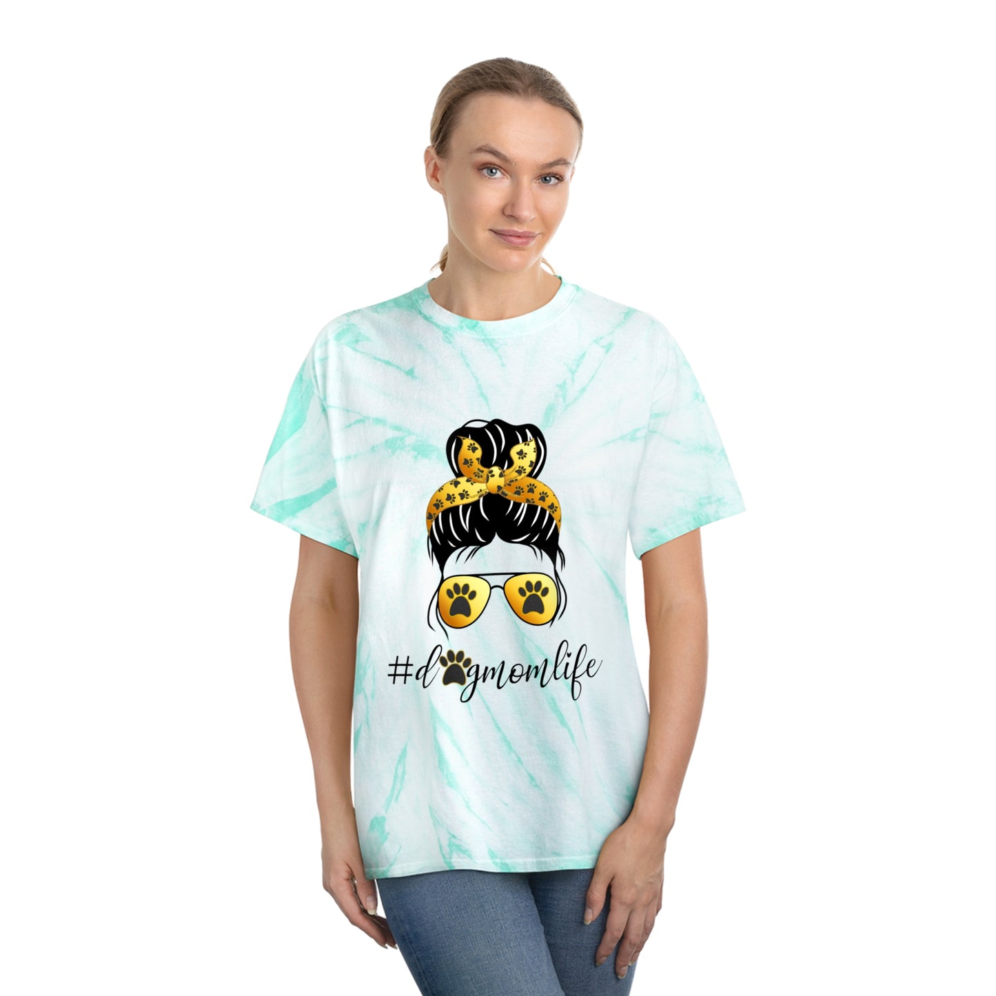 Dog Mom Life Tie-Dye Tee, Cyclone