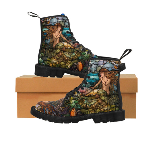 Women's Canvas Boots, Mermaid