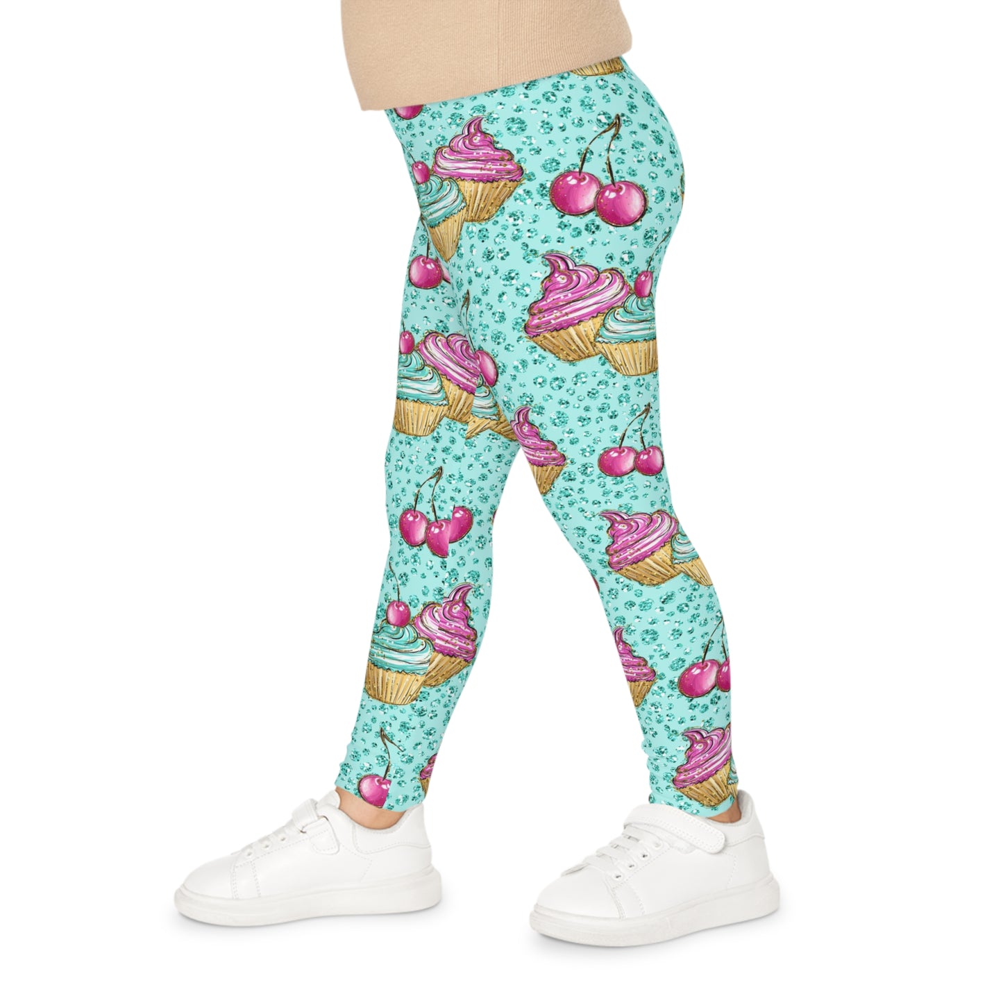 Girls colorful Cupcake leggings.