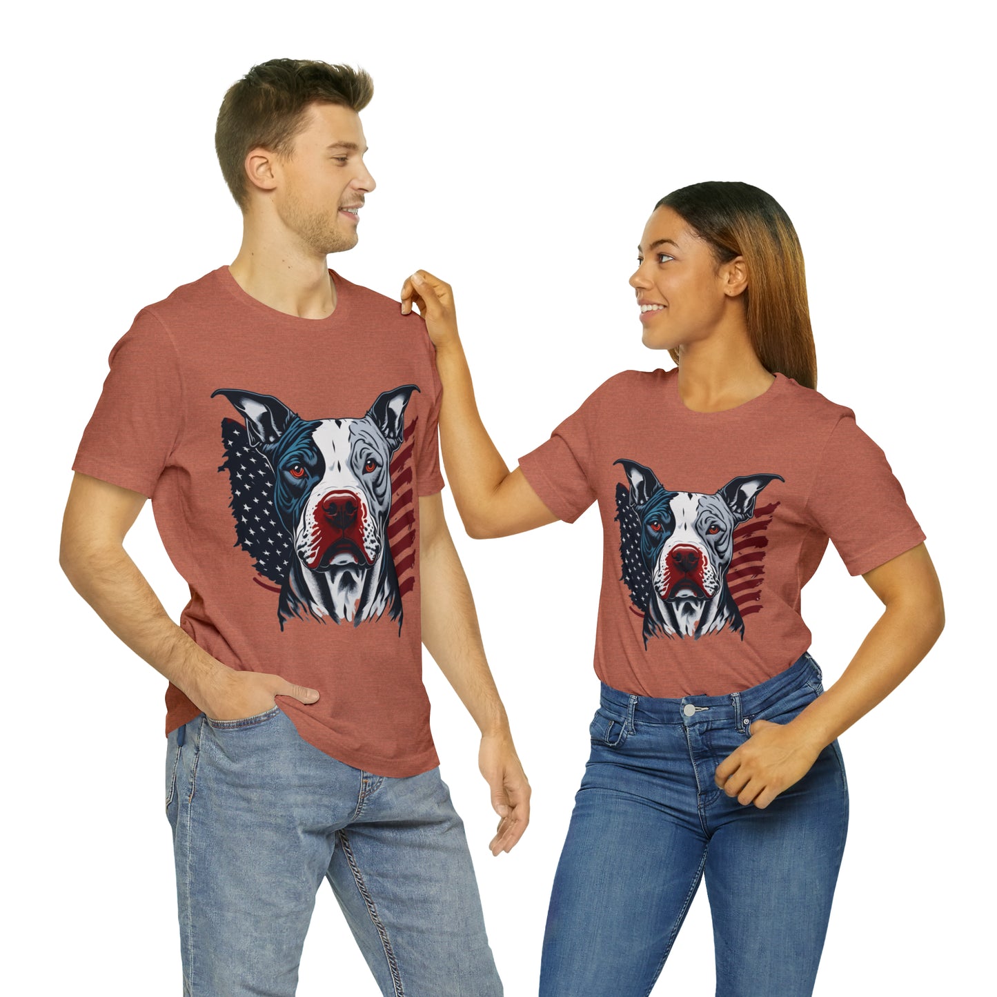 Pit bull 4th of July Unisex Jersey Short Sleeve Tee Patriotic