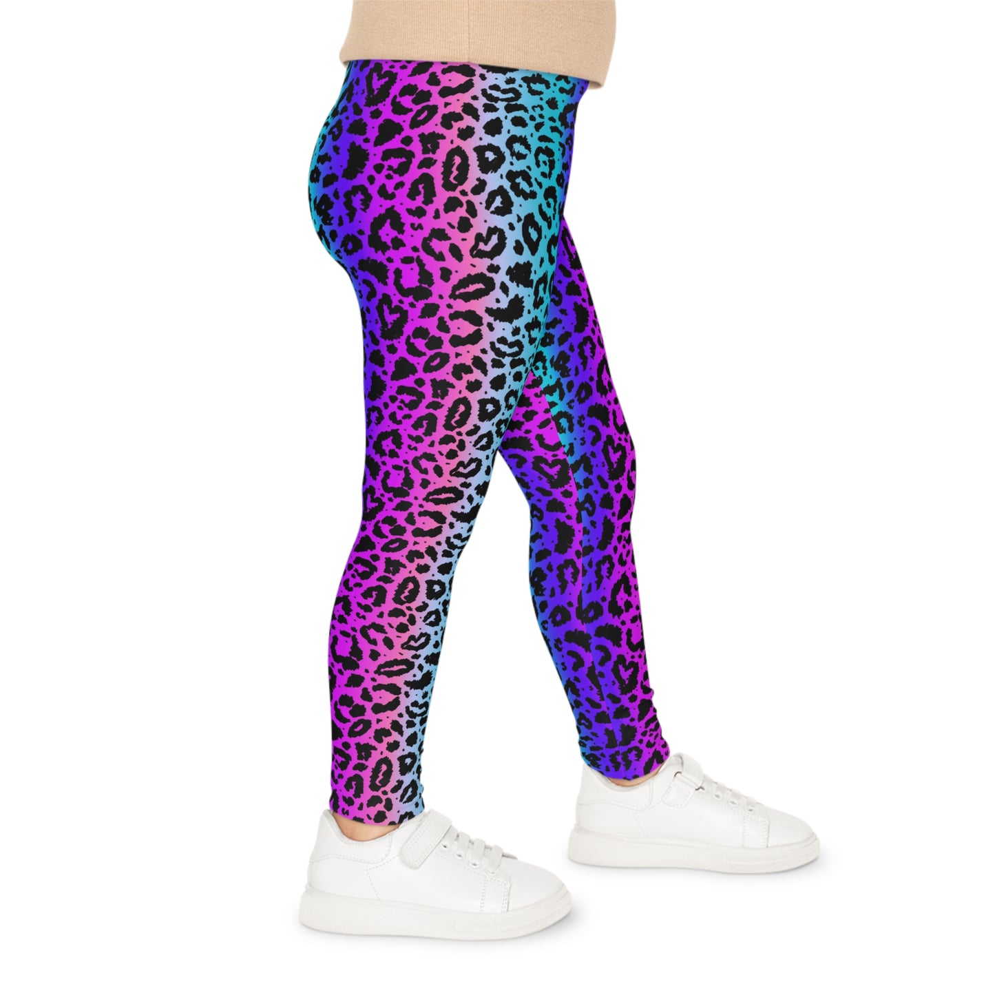 Kids Leggings Leopard print purple blue pink