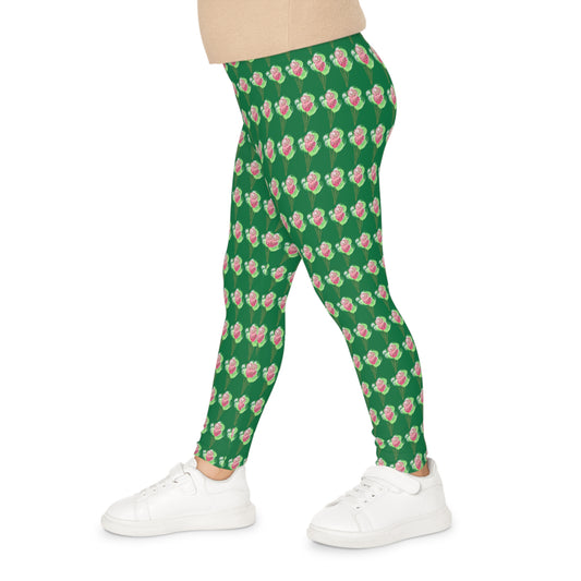 Girl's colorful watermelon balloon leggings.