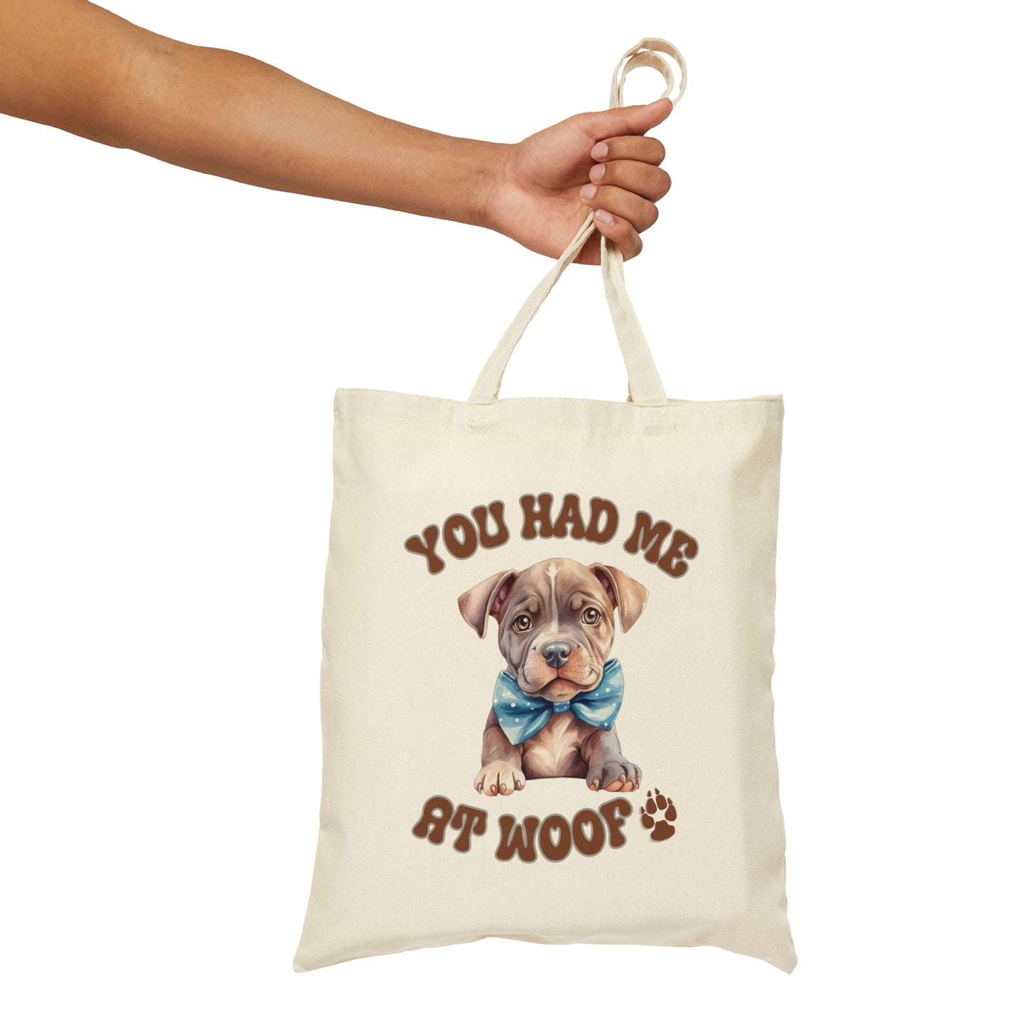 Pitbull Cotton Canvas Tote Bag
