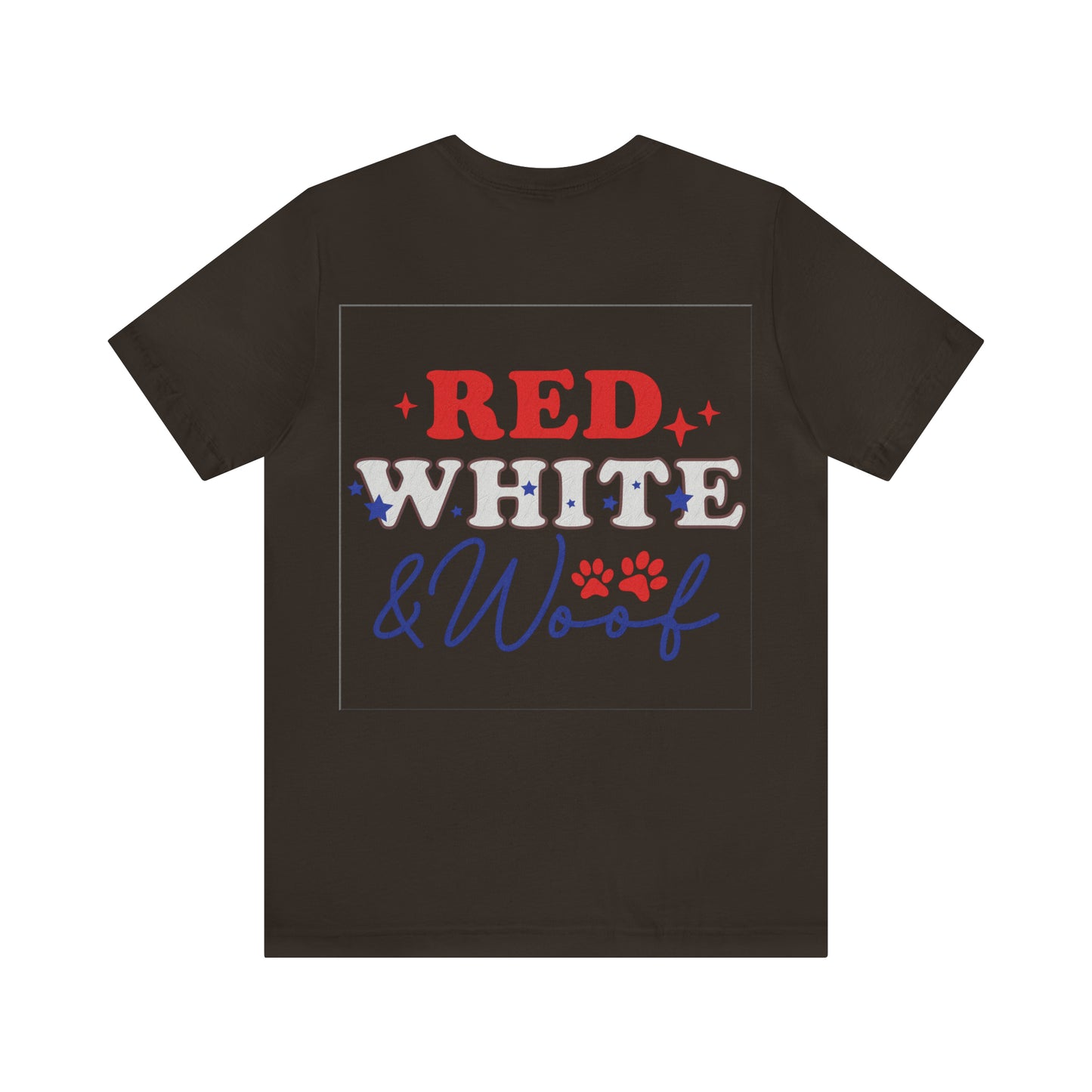 4th of July Pawprint Unisex Jersey Short Sleeve Tee Patriotic American Flag