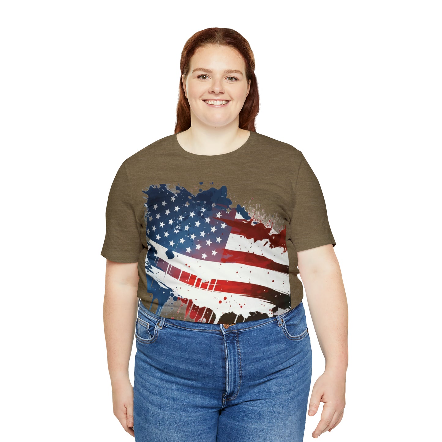 American Flag Unisex Jersey Short Sleeve Tee Patriotic July 4th