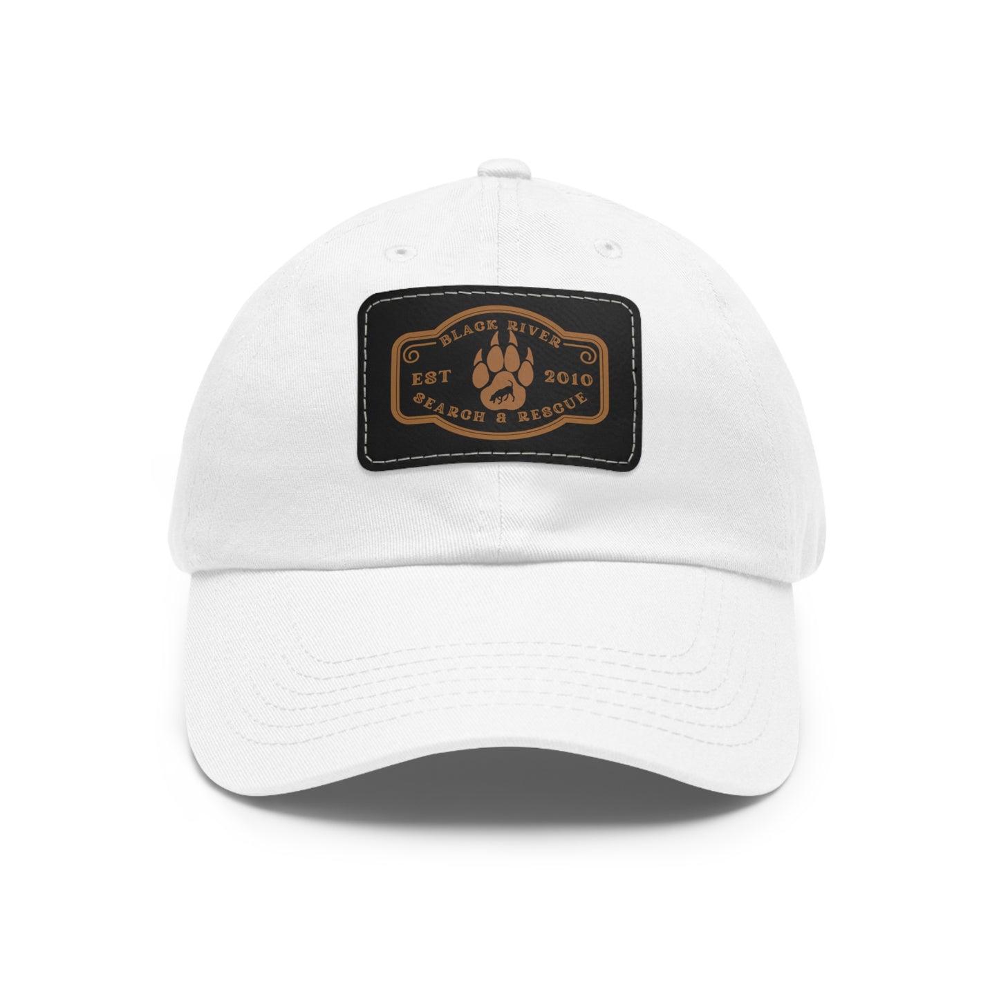 Black River Search & Rescue Logo Unisex Hat with Leather Patch (Rectangle), Multiple colors