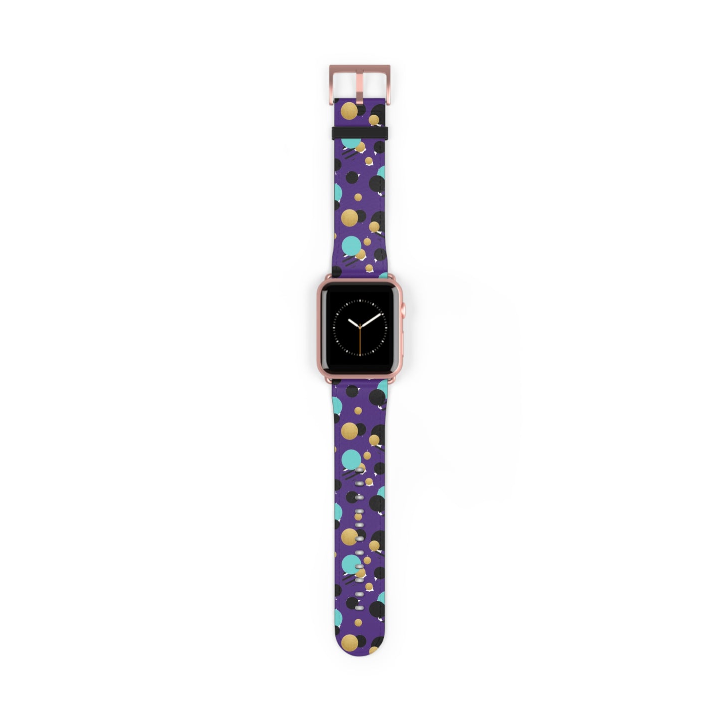 Turquoise Black Gold Polka Dot Purple Apple Watch Band