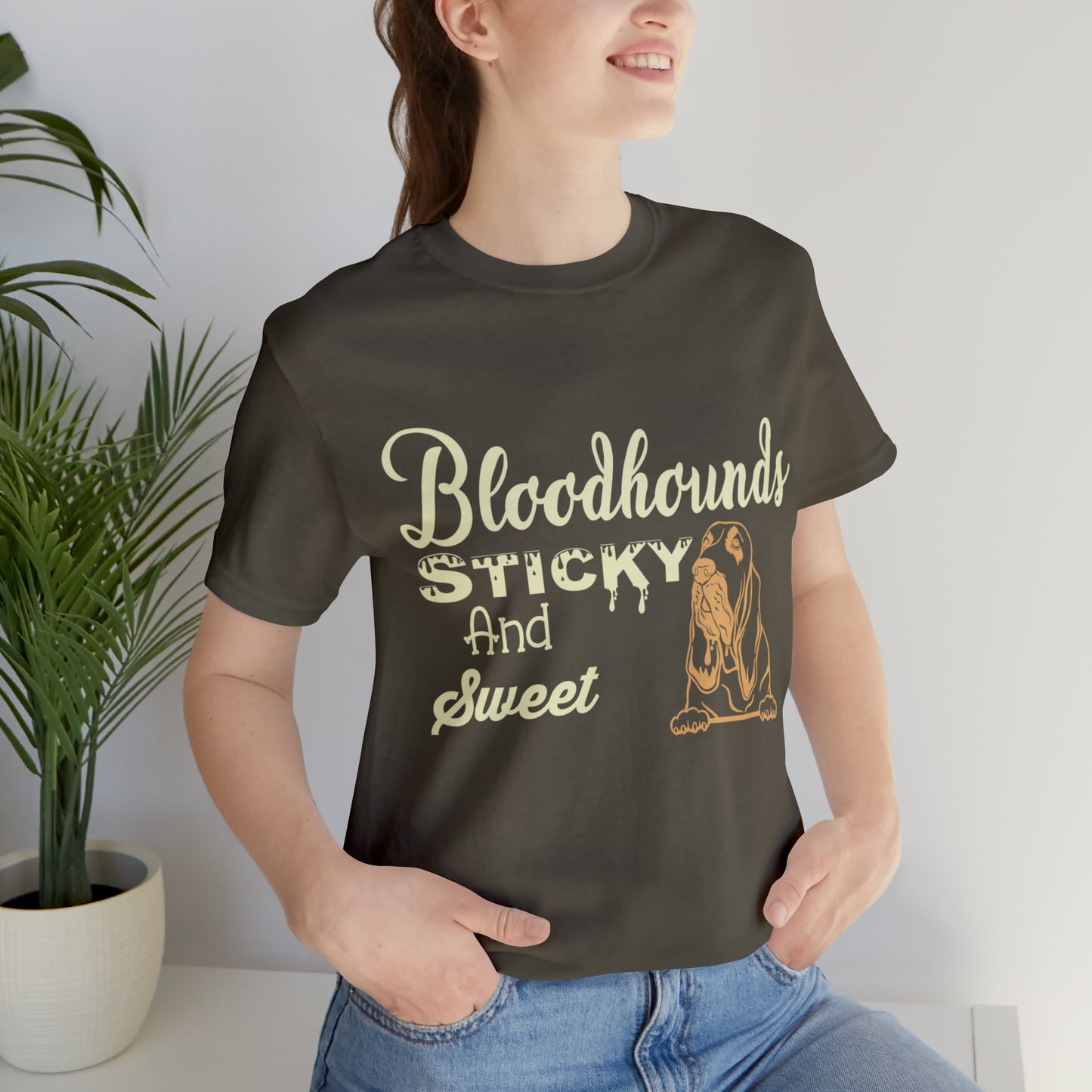 Bloodhounds Sticky and Sweet T-Shirt, Bloodhound T-shirt, Dog Shirt, Hound T-shirt, Dog Lover's Shirt