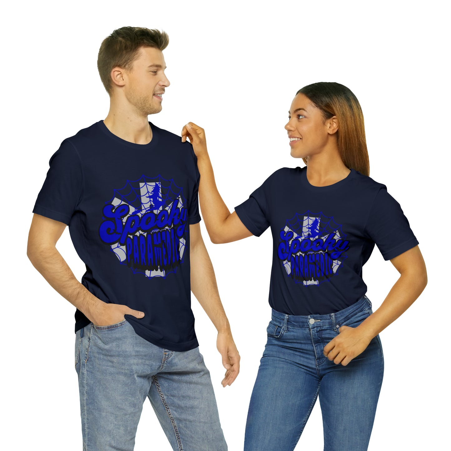 Fun Halloween Paramedic Shirt, Halloween shirt, Blue Spooky Paramedic shirt, Paramedic gift