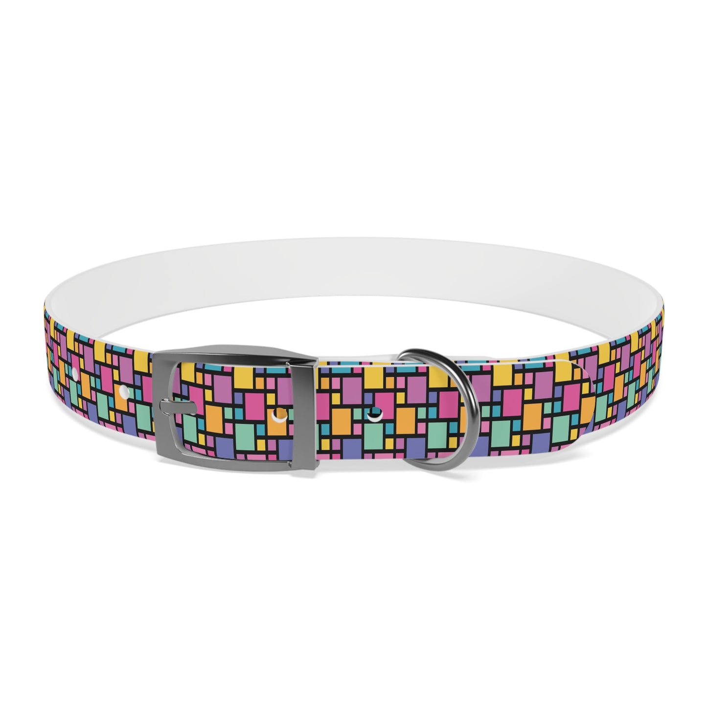 Retro Multicolor Plaid Dog Collar