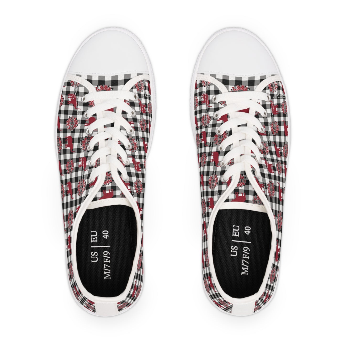 Alabama Girl Print sneaker Black Gingham